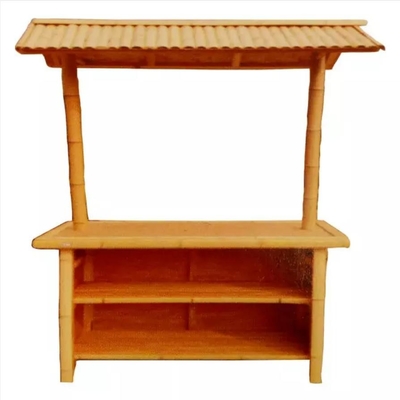 Sedie di bambù beventi di Tiki Bar With Bottle Rack della spiaggia di bambù con supporto posteriore