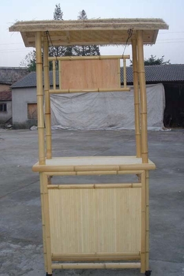 Partito Tiki Bar tropicale di bambù della cabina 220x160cm con i panchetti di sotto dello scaffale del Governo