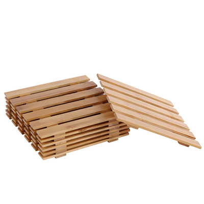 Tabella Mat For Succulent Plant Pots del graffio del piattino di bambù della pianta di 9cm anti
