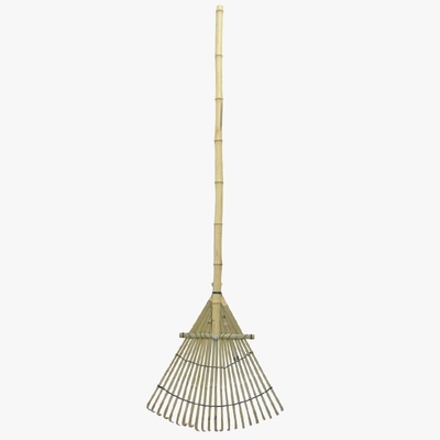 Rastrello di bambù fatto a mano 1.40m 12 denti per spazzare asciutto delle foglie e giardino che pulisce i rastrelli di giardino naturali
