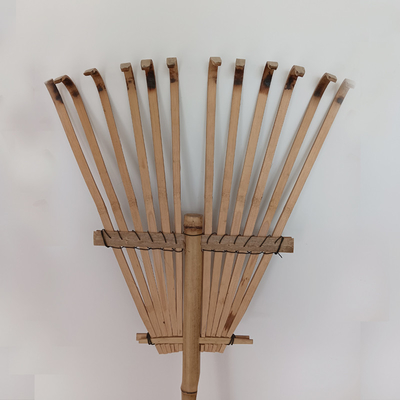 Un erpice amichevole fatto a mano di 9 del dente 120cm del rastrello di bambù di Eco rastrelli di giardino
