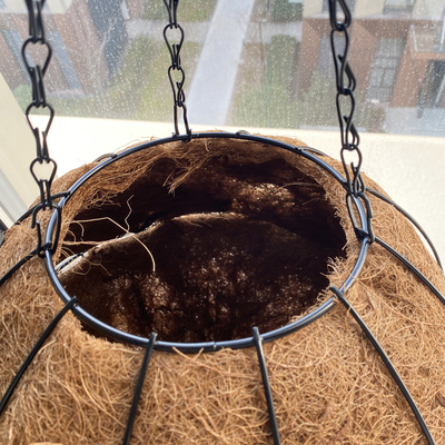 Diametro all'aperto del giardino 27cm dei Cochi della struttura del metallo dei vasi da fiori di bambù della fodera