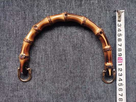 Maniglia di bambù naturale della borsa degli accessori dei bagagli per il semicerchio delle donne