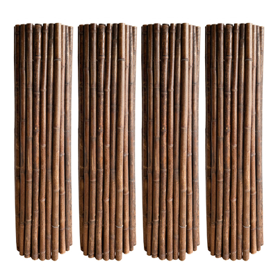 Recinzione di bambù decorativa 1.5x1.5m fatta a mano naturale di rotolamento del cortile del recinto