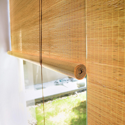 Privacy Indoor Bamboo Roller Blind With Lift, Anti UV Waterproof Bambù tende