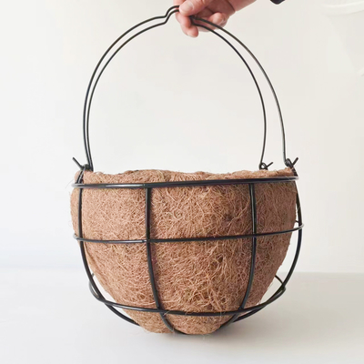 Cestini per giardini per piante Fiore rotondo Cocco Vaso di cocco Cestini per decorazioni