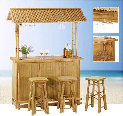 Patio Tiki Bar all'aperto, Set in bambù, Tiki Bar Islander