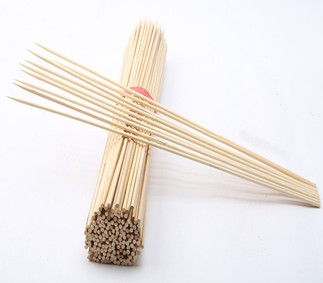 Spigole di bambù senza schegge per grigliare, barbecue, antipasti, kabobs di frutta, fontana di cioccolato