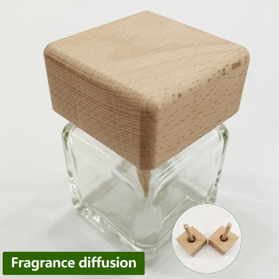 Bottiglia di diffusore di olio essenziale di canna vuota cilindrica/quadrata con bastoncino a sfera di legno