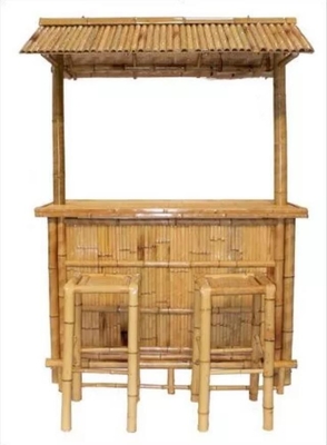 Set di bar tiki in bambù con tetto in bambù per cortile e giardino